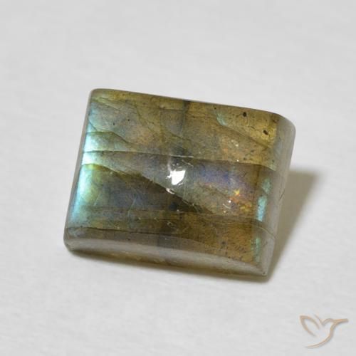 Labradorite Multicolore naturale da 3.00 ct, Taglio a baguette, Traslucido