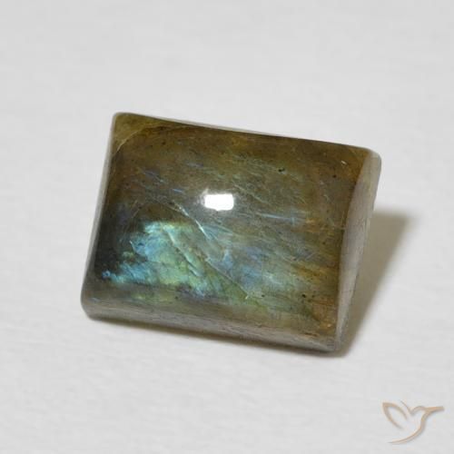 Labradorite Multicolore naturale da 2.88 ct, Taglio a baguette, Traslucido