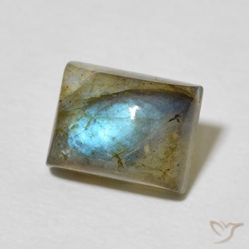 Labradorite Multicolore naturale da 2.72 ct, Taglio a baguette, Traslucido