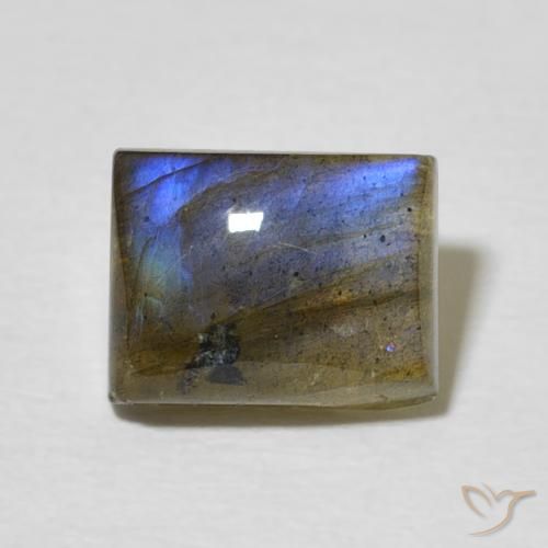 2.94ct Naturale Multicolore Labradorite, Taglio a baguette, Traslucido