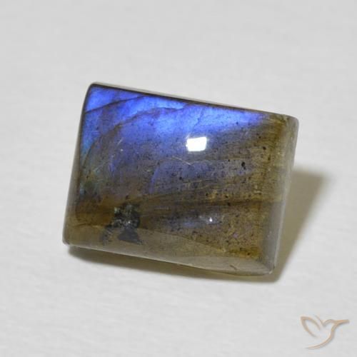Labradorite Multicolore naturale da 2.94 ct, Taglio a baguette, Traslucido