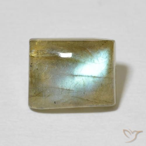 2.79ct Naturale Multicolore Labradorite, Taglio a baguette, Traslucido