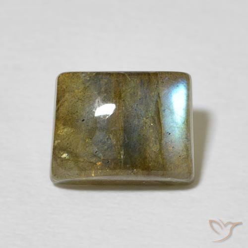 2.36ct Naturale Multicolore Labradorite, Taglio a baguette, Traslucido