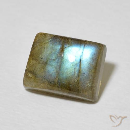 Labradorite Multicolore naturale da 2.36 ct, Taglio a baguette, Traslucido