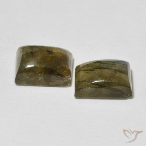 Gemme di Labradorite Multicolore naturale da 5.04 ct, Taglio a baguette, Traslucido