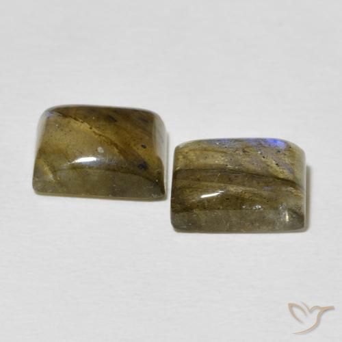 Gemme di Labradorite Multicolore naturale da 5.05 ct, Taglio a baguette, Traslucido
