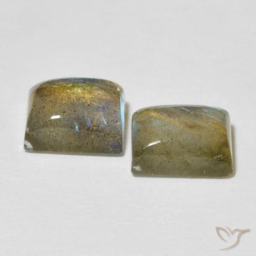 Gemme di Labradorite Multicolore naturale da 5.92 ct, Taglio a baguette, Traslucido