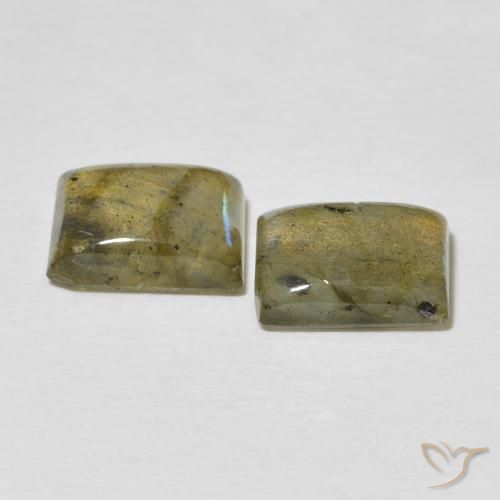 Gemme di Labradorite Multicolore naturale da 4.35 ct, Taglio a baguette, Traslucido