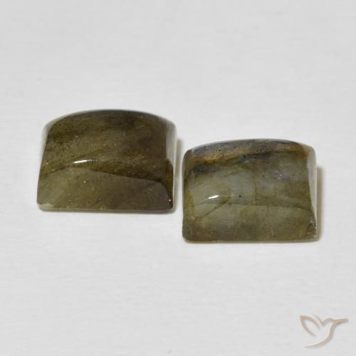 Gemme di Labradorite Multicolore naturale da 5.65 ct, Taglio a baguette, Traslucido