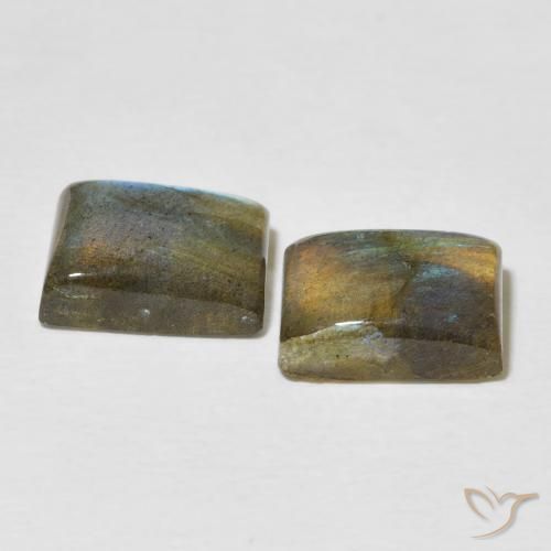 Gemme di Labradorite Multicolore naturale da 4.89 ct, Taglio a baguette, Traslucido