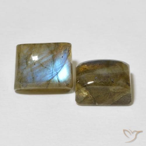 Gemme di Labradorite Multicolore naturale da 6.93 ct, Taglio a baguette, Traslucido