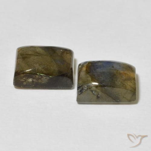 Gemme di Labradorite Multicolore naturale da 5.76 ct, Taglio a baguette, Traslucido