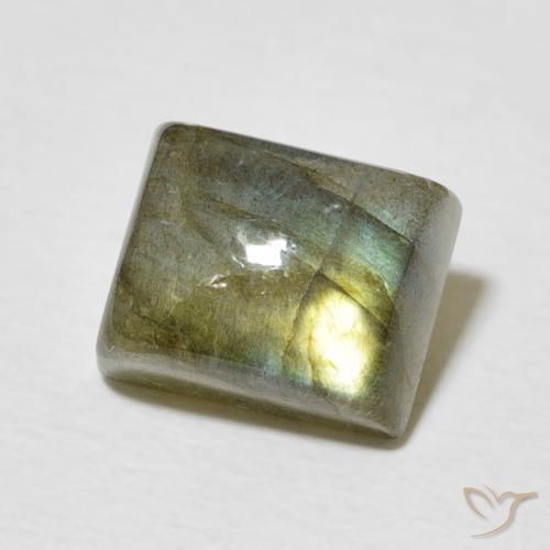 Labradorite Multicolore naturale da 3.66 ct, Taglio a baguette, Traslucido