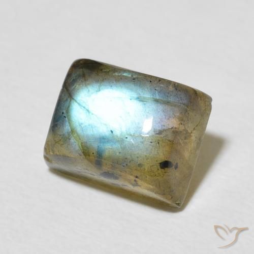 Labradorite Multicolore naturale da 3.46 ct, Taglio a baguette, Traslucido