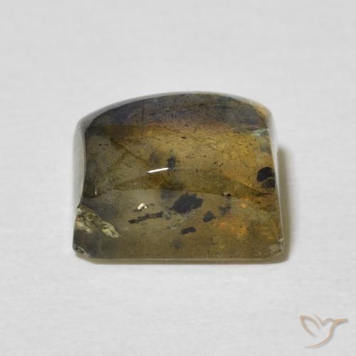 Labradorite Multicolore naturale da 3.46 ct, Taglio a baguette, Traslucido