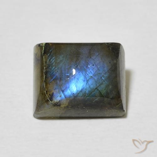 2.90ct Naturale Multicolore Labradorite, Taglio a baguette, Traslucido