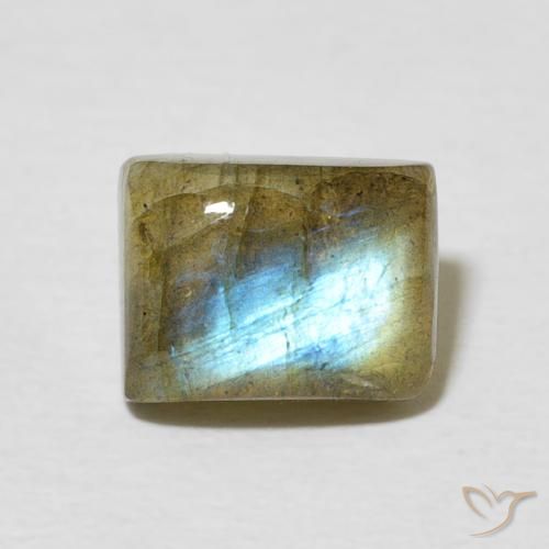 2.52ct Naturale Multicolore Labradorite, Taglio a baguette, Traslucido