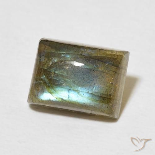 Labradorite Multicolore naturale da 2.96 ct, Taglio a baguette, Traslucido