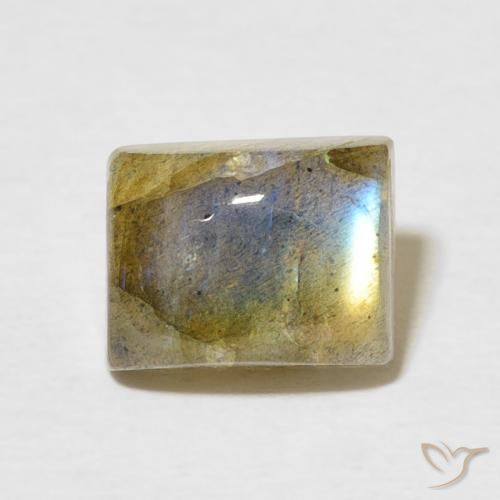 2.89ct Naturale Multicolore Labradorite, Taglio a baguette, Traslucido