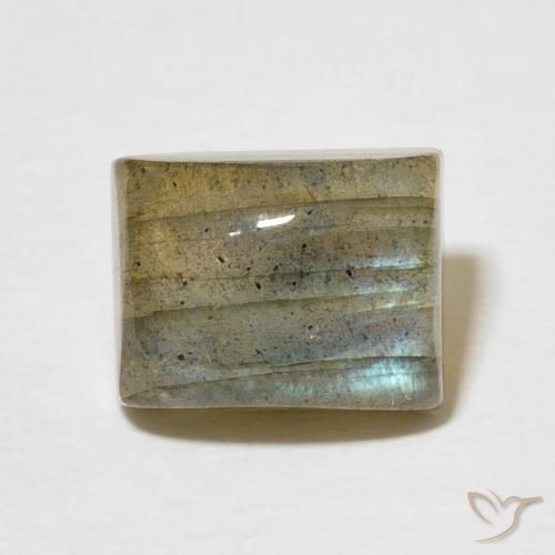 3.57ct Naturale Multicolore Labradorite, Taglio a baguette, Traslucido