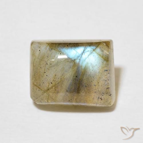 3.02ct Naturale Multicolore Labradorite, Taglio a baguette, Traslucido
