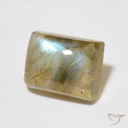 Labradorite Multicolore naturale da 3.02 ct, Taglio a baguette, Traslucido