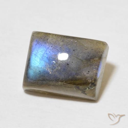 Labradorite Multicolore naturale da 3.48 ct, Taglio a baguette, Traslucido