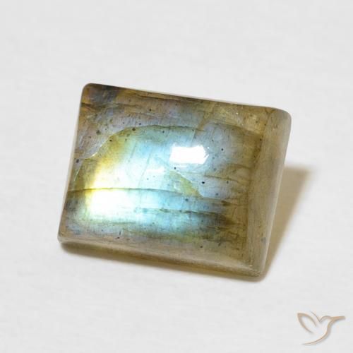 Labradorite Multicolore naturale da 3.04 ct, Taglio a baguette, Traslucido