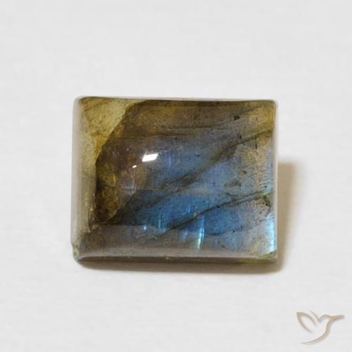 2.91ct Naturale Multicolore Labradorite, Taglio a baguette, Traslucido