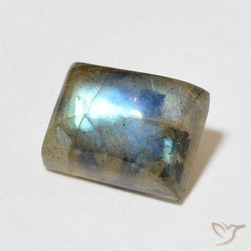 Labradorite Multicolore naturale da 2.91 ct, Taglio a baguette, Traslucido
