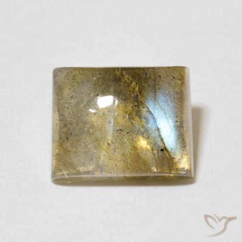 2.88ct Naturale Multicolore Labradorite, Taglio a baguette, Traslucido