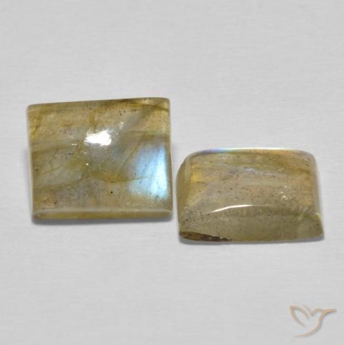Gemme di Labradorite Multicolore naturale da 5.13 ct, Taglio a baguette, Traslucido