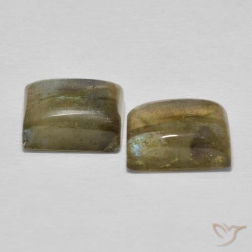 Gemme di Labradorite Multicolore naturale da 5.81 ct, Taglio a baguette, Traslucido