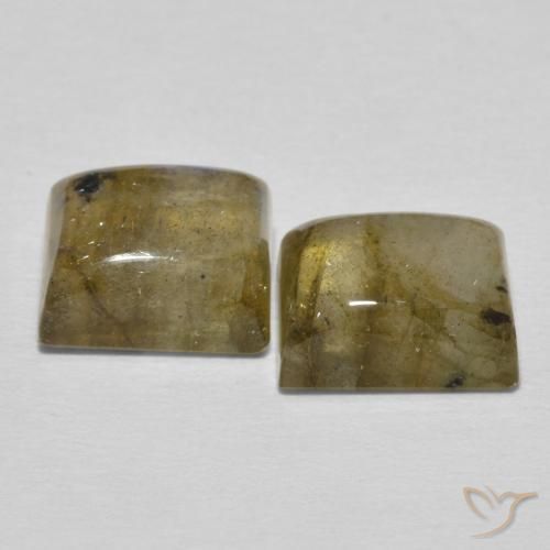 Gemme di Labradorite Multicolore naturale da 7.10 ct, Taglio a baguette, Traslucido