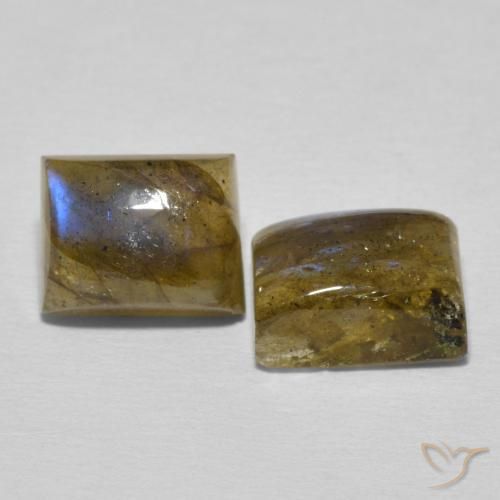 Gemme di Labradorite Multicolore naturale da 5.63 ct, Taglio a baguette, Traslucido