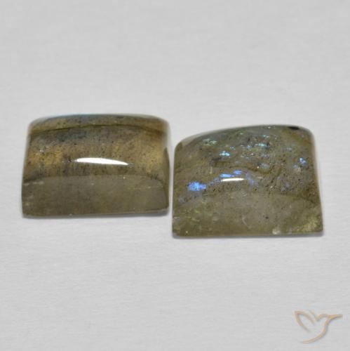 Gemme di Labradorite Multicolore naturale da 6.29 ct, Taglio a baguette, Traslucido