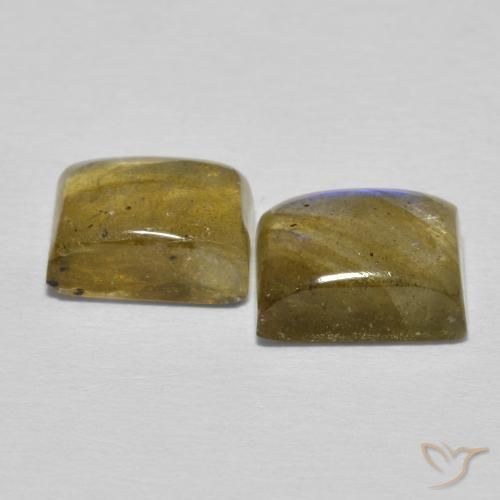 Gemme di Labradorite Multicolore naturale da 5.65 ct, Taglio a baguette, Traslucido