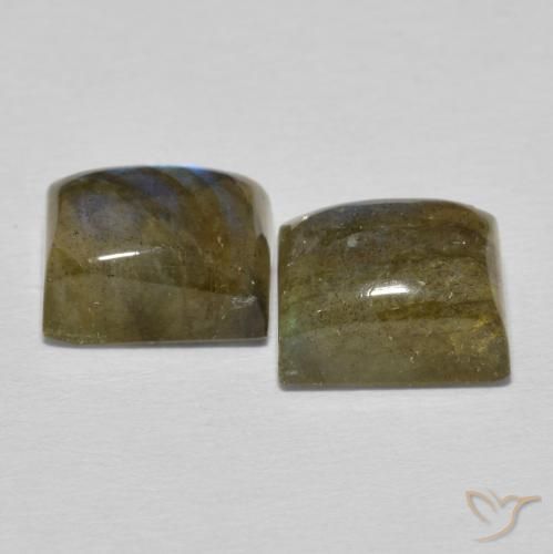 Gemme di Labradorite Multicolore naturale da 7.10 ct, Taglio a baguette, Traslucido