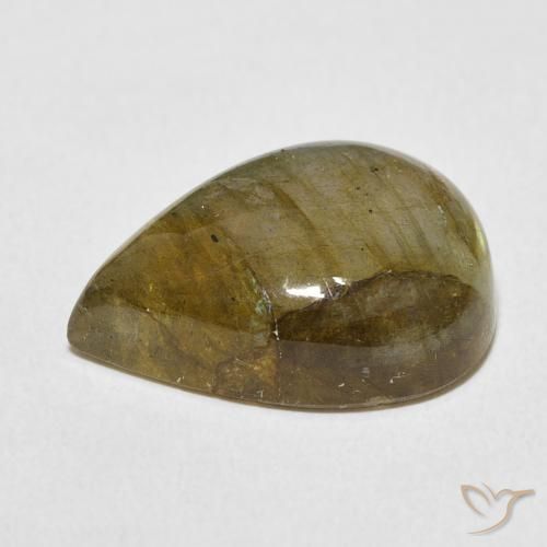 Labradorite Multicolore naturale da 11.89 ct, Forma a pera, Traslucido