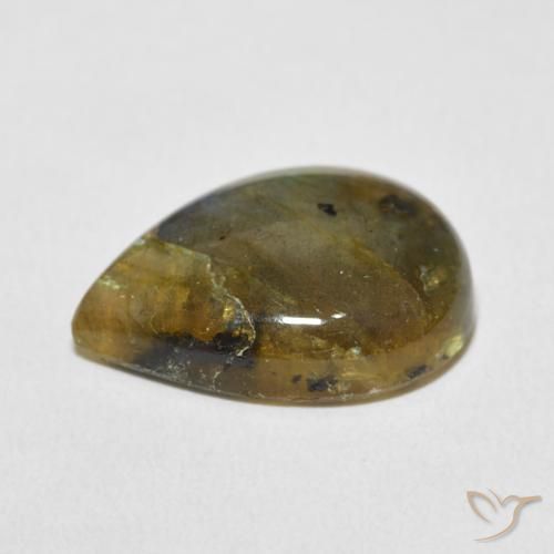 Labradorite Multicolore naturale da 9.85 ct, Forma a pera, Opaco