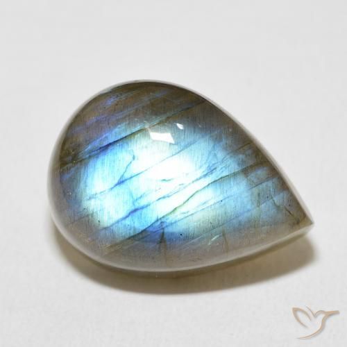Labradorite Multicolore naturale da 13.99 ct, Forma a pera, Opaco