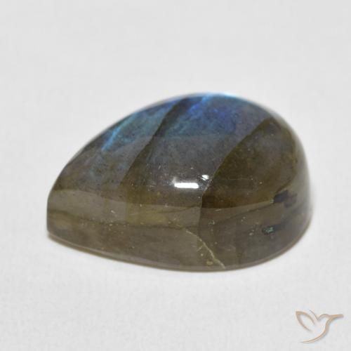 Labradorite Multicolore naturale da 13.99 ct, Forma a pera, Opaco
