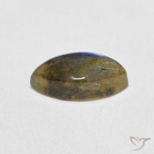 Labradorite Multicolore naturale da 1.39 ct, Taglio marquise, Traslucido