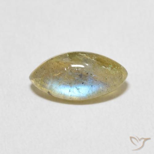1.20ct Naturale Multicolore Labradorite, Taglio marquise, Traslucido