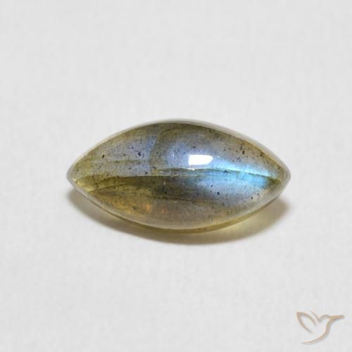 1.31ct Naturale Multicolore Labradorite, Taglio marquise, Traslucido