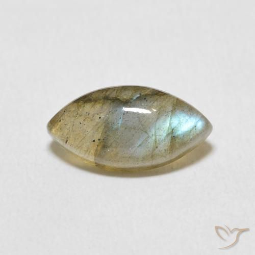 2.30ct Naturale Multicolore Labradorite, Taglio marquise, Traslucido