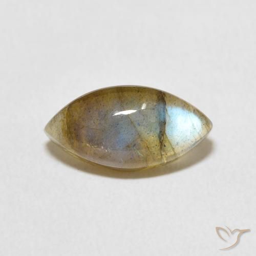 2.51ct Naturale Multicolore Labradorite, Taglio marquise, Traslucido