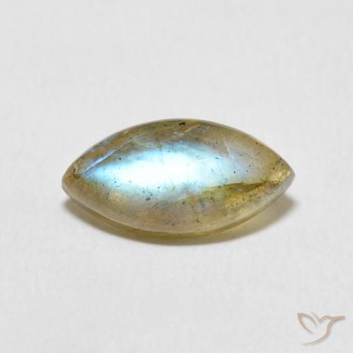 2.51ct Naturale Multicolore Labradorite, Taglio marquise, Traslucido