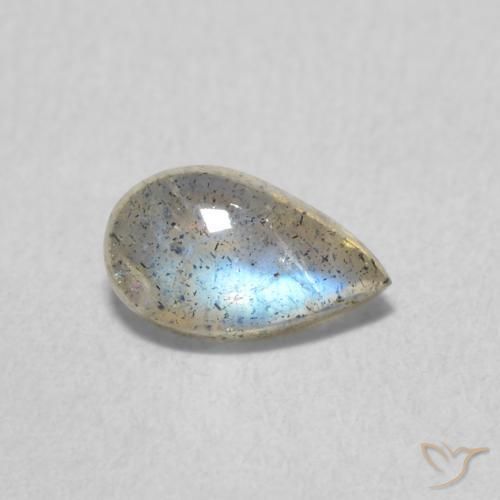 Labradorite Multicolore naturale da 0.56 ct, Forma a pera, Trasparente