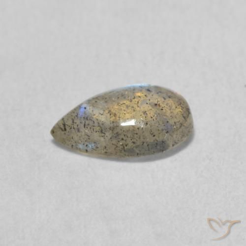 Labradorite Multicolore naturale da 0.56 ct, Forma a pera, Trasparente